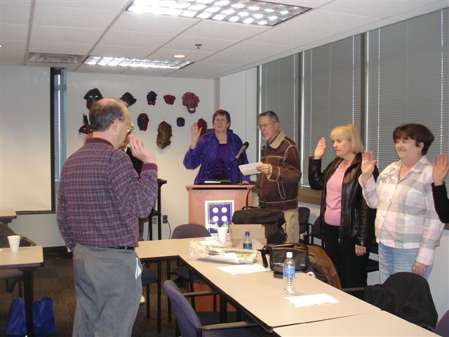 GCB Board Meeting-Officers and Board Members taking oath of office.